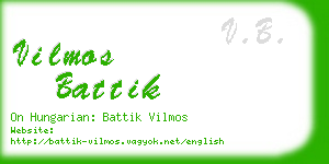 vilmos battik business card